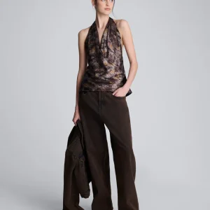 Blusa cruzada de tiras para mujer