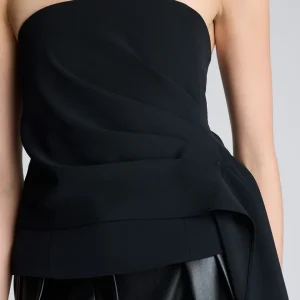 Bustier frontal drapeado para mujer