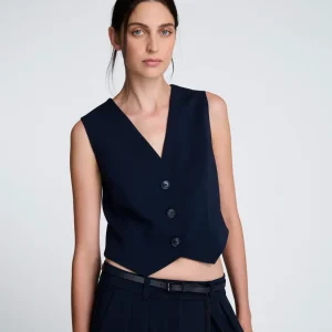 Chaleco 3 botones para mujer luxe twill