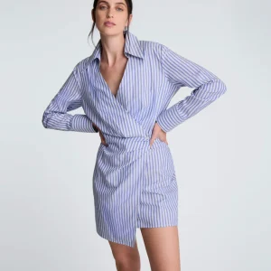 Vestido camisa asimétrico para mujer