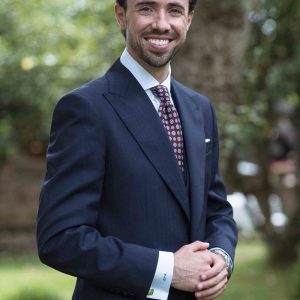 Chaqué RTW Azul Marino Espiga 3 piezas Lana 100% Vitale Barberis