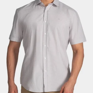 Camisa manga corta a cuadros para hombre