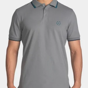 Polo fondo entero para hombre silver