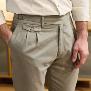 Pantalón Gurkha de Algodón Topo