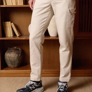 Pantalón Cargo Cintura Goma Algodón Hielo