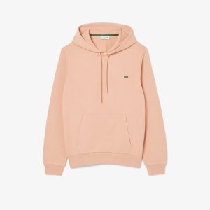 SUDADER LACOSTE CON CAPUCHA DE FELPA DE ALGODÓN CLASSIC LATTE