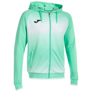 SUDADERA CON CREMALLERA Y CAPUCHA JOMA TIGER V VERDE / BLANCO